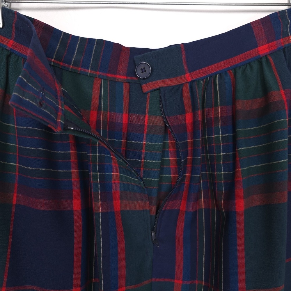 PENDLETON Plaid 100% Virgin Wool Skirt Knee Lenght Vintage USA Made Size 8 Check - Picture 7 of 11